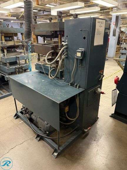 Wabash 75-1818-4TM 75-Ton Compression Molding Press, 4500 Watt Heated Platen, 8x7 Compression Cylinder, 3HP, 480V 3-Phase - Roller Auctions