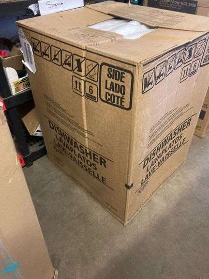 (1) New in Box- Frigidaire 24-in Front Control Built-in Dishwasher ( White ) ENERGY STAR, 54-Decibel Standard Sound Level (Total of 1 Dishwasher) - Roller Auctions