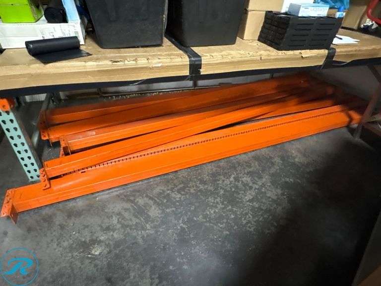 Pallet Racking (3) Uprights and (12) Crossmembers for Warehouse ...