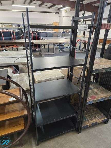 Metal Storage Shelving Unit with Black Finish - Roller Auctions