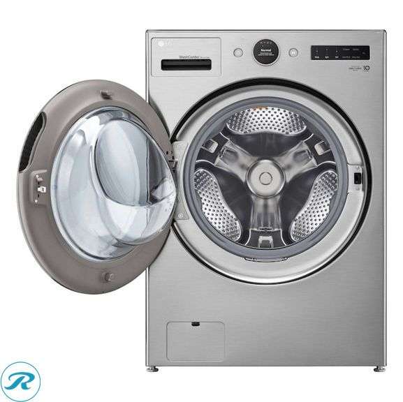 (1) New in Box- LG 5-cu ft Capacity Graphite Steel Ventless All-In-One Washer Dryer Combo (ENERGY STAR Certified) (Total of 1 Washer/Dryer Combo) (Box has some Damage but product is perfect (see Photos)) - Roller Auctions