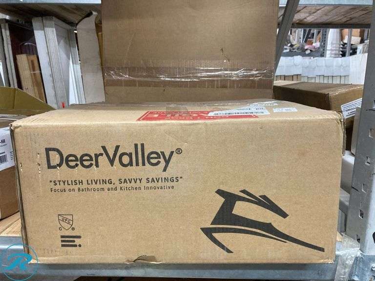 (1) New- DeerValley Symmetry Ceramic 16.34-in Vessel Round Traditional White Bathroom Sink (Total of 1 Sink) - Roller Auctions