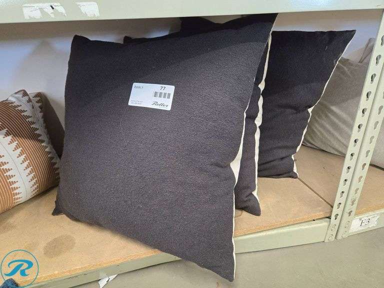 Dark Gray and Light Gray Throw Pillows - Roller Auctions