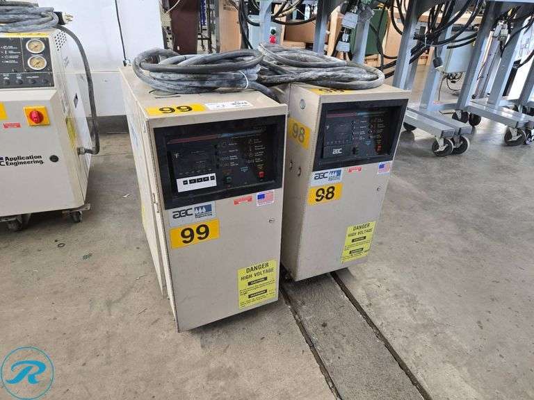 (2) AEC TDW01M12M4 Temperature Control Units, 460V, 12kW, 3PH - Roller Auctions