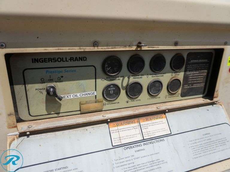 1996 Ingersoll-Rand P185 Towable Air Compressor - Roller Auctions