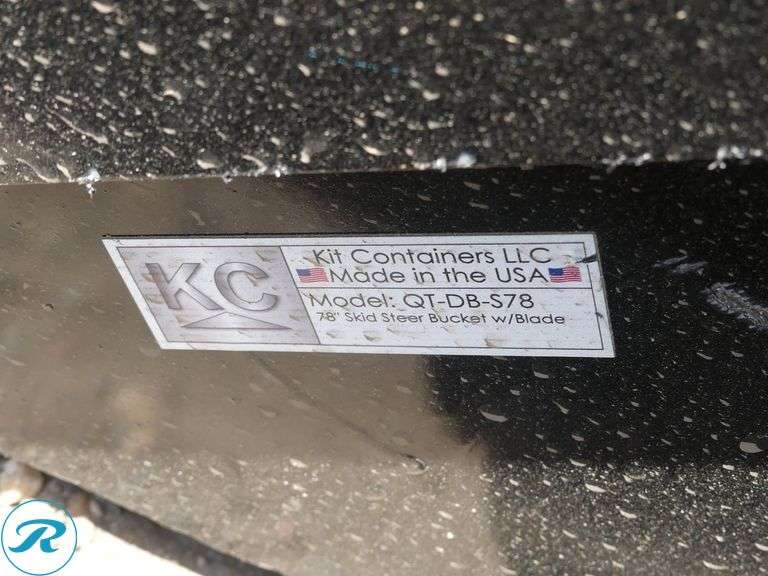 New Kit Containers Skid Steer Bucket, 78" - Roller Auctions