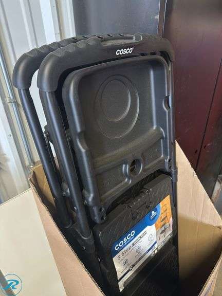 (2) New Costco 3-Step Folding Step Stool - Roller Auctions