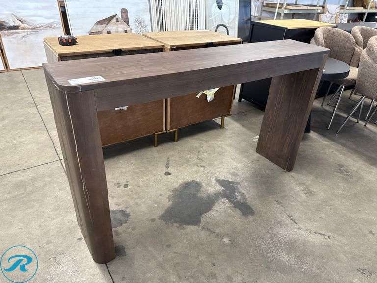 Wood Console Table, 56 in x 16 in (Damaged)