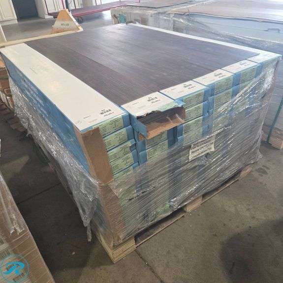 (11) Boxes of Natural Walnut LVP42822G Dry Back Vinyl Plank Flooring Panels, 6×48 Inches, 2mm/8mil Thickness – 528 SF - Roller Auctions
