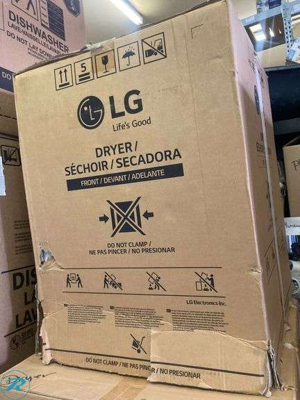 (1) New in Box- LG 4.2-cu ft Ventless Smart Electric Dryer (Graphite Steel) ENERGY STAR (Total of 1 Dryer) - Roller Auctions