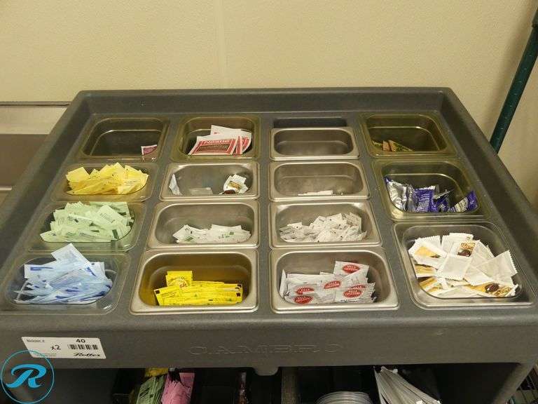 Cambro Condiment Cart and Shelf of Condiments - Roller Auctions
