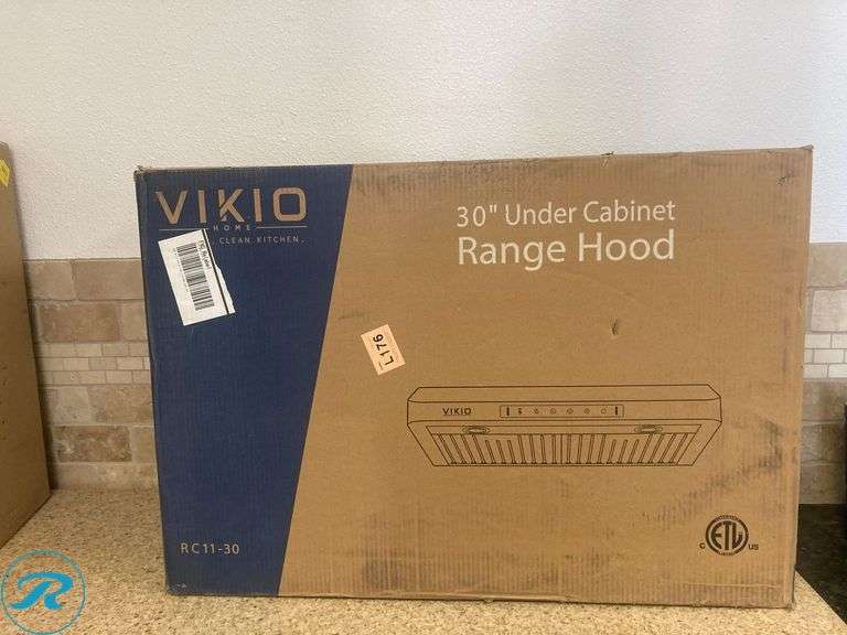 (1) New- VIKIO 30 inch Ducted 980-CFM Recirculating Stainless steel Under Cabinet Range Hood (Total of 1 Hood) - Roller Auctions