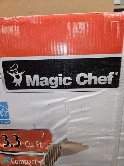 Magic Chef Model HMBR350WE 3.3 Cu. Ft. Compact Refrigerator (Water Damage to Box, However No Damage to Internal Packaging or Unit) - Roller Auctions