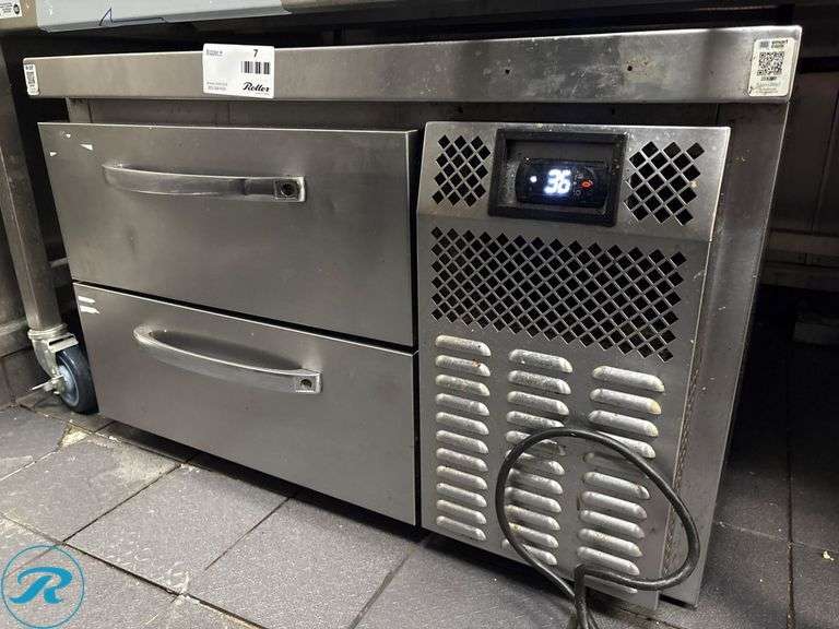 Continental Refrigerator Model D36GN Two-Drawer Refrigerated Chef Base on Casters - Roller Auctions