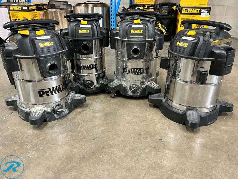 (4) Assorted DeWalt Wet/Dry Vacuums - Salvage/ Do NOT Power On - Roller Auctions