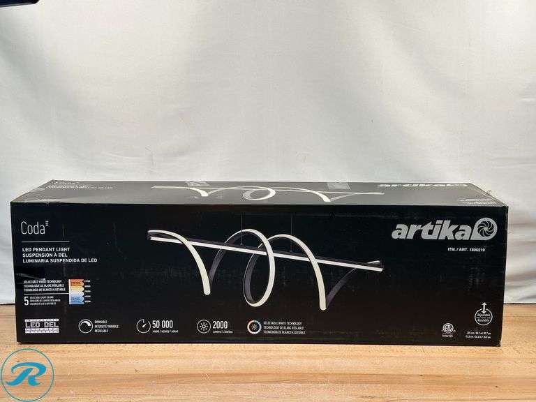 Artika Coda Integrated LED Pendant Light - New - Open Box - Roller Auctions