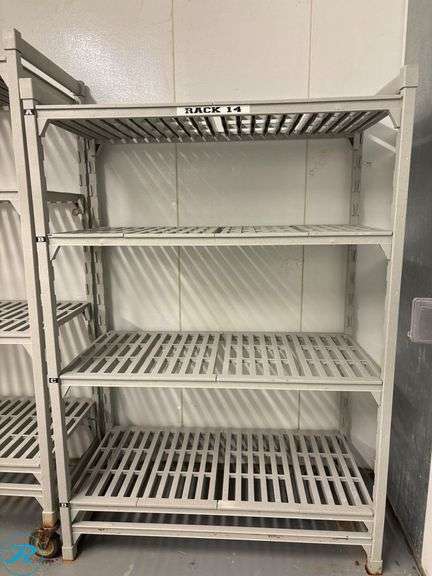 (4) Camshelving Racks, 48” x 24” x 70”H, (2) on 5” Casters - Roller Auctions