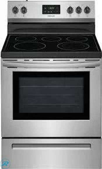 Frigidaire FCRE305LAF 30-Inch Glass Top 5-Burner 5.3-Cu Ft Freestanding Electric Range