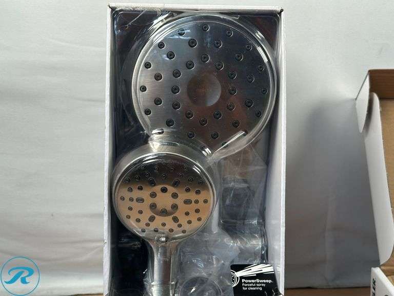 Kohler Prone 3-in-1 Multifunction Shower Head with PowerSweep- Used; Kohler Tellin Multifunction 1.75GPM Handshower- Used - Roller Auctions
