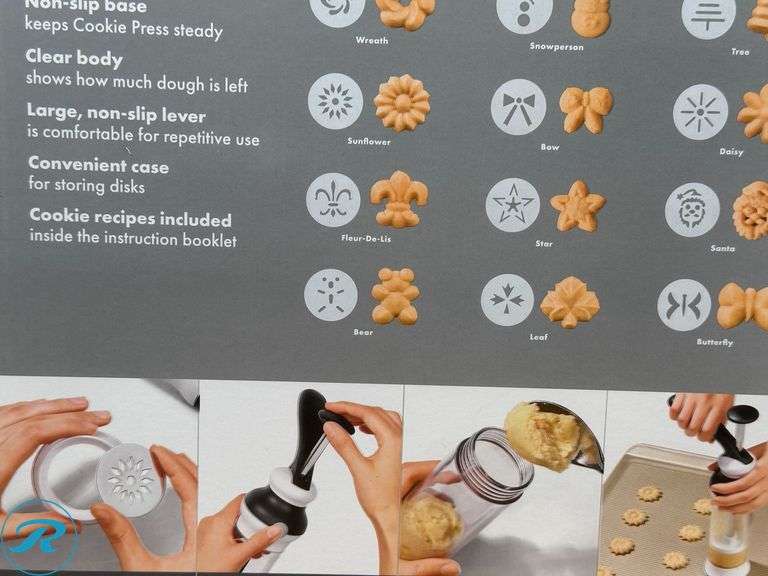 (2) OXO Softworks 20 Piece Cookie Press Set- New - Roller Auctions