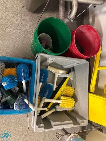 Cleaning Tools and Supplies Including Mops, Brooms, Buckets, and Brushes - Roller Auctions