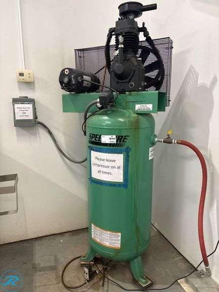 Speedaire Model 4ME99 Vertical Air Compressor, 240V, 60Hz, 3 Phase
