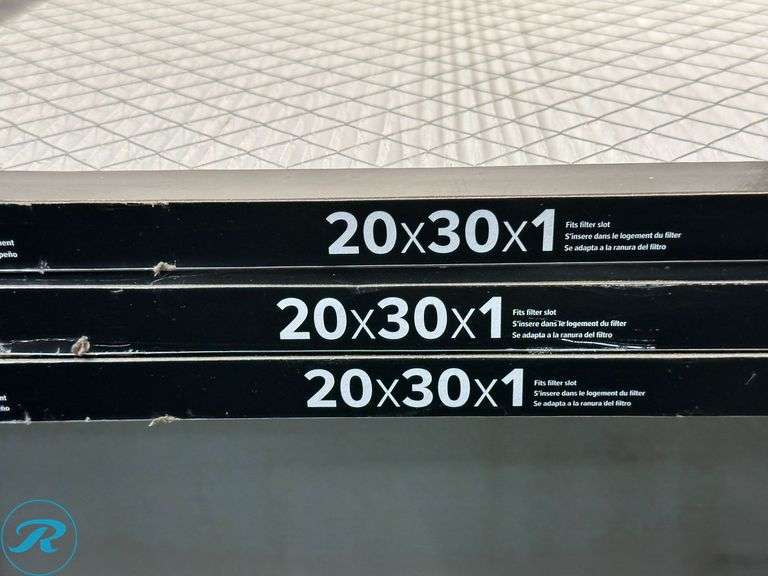 (3) 3M 2500 Series Filtrete 1" Filter, 20x30x1- Like New/ Small Damage; (6) 3M 2500 Series Filtrete 1" Filter. 20x25x1- Like New/ Small Damage - Roller Auctions