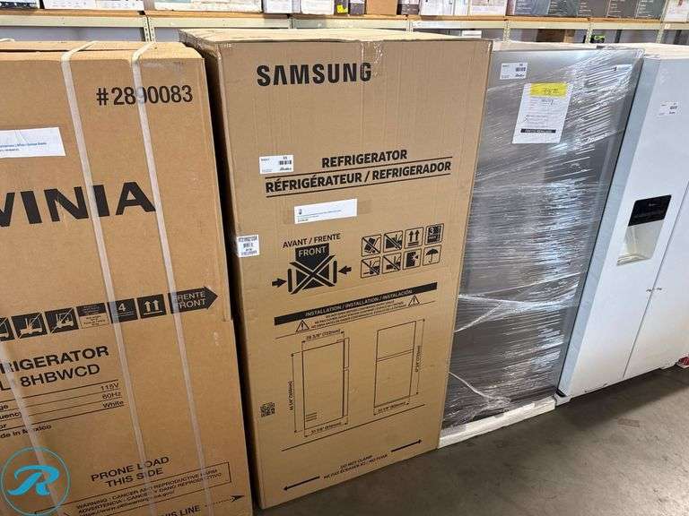 Samsung RT21M6213SR 21.1-cu ft Top-Freezer Refrigerator, Stainless Steel - Roller Auctions