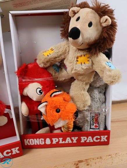 (3) Assorted Plush Dog Toy Packs - New/Open Box - Roller Auctions