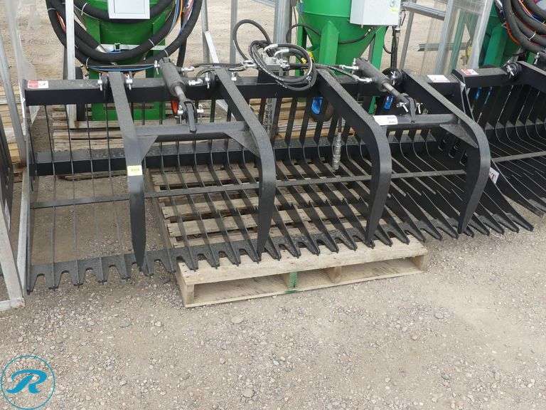 New JCT Hydraulic Rock Bucket Grapple Attachment To Fit Skid Steer Loader, 84" - Roller Auctions
