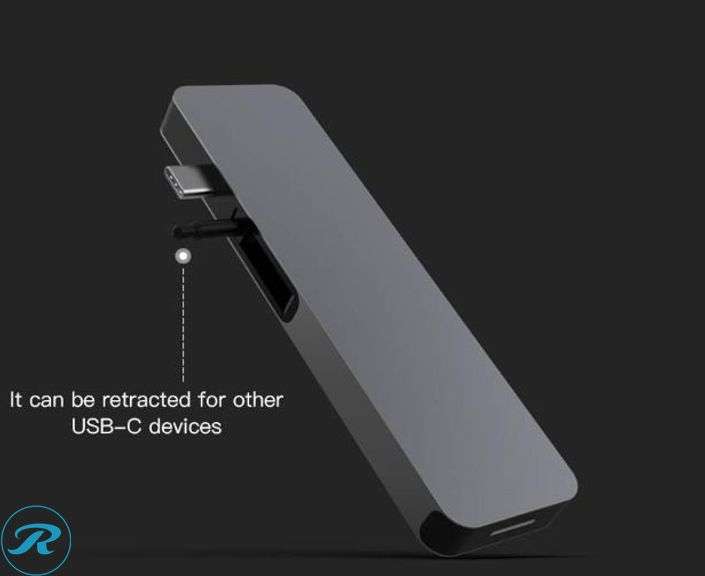 HyperDrive USB-C Hub Adapter, Solo 7-in-1 Type C Dongle for MacBook Pro, PC w USB-C Port: USBC 60W Power Delivery, USBC 5Gbps Data, 4K HDMI, microSD/SD Card Reader, 2xUSB 3.0, Audio Jack , Grey - Like New - Roller Auctions