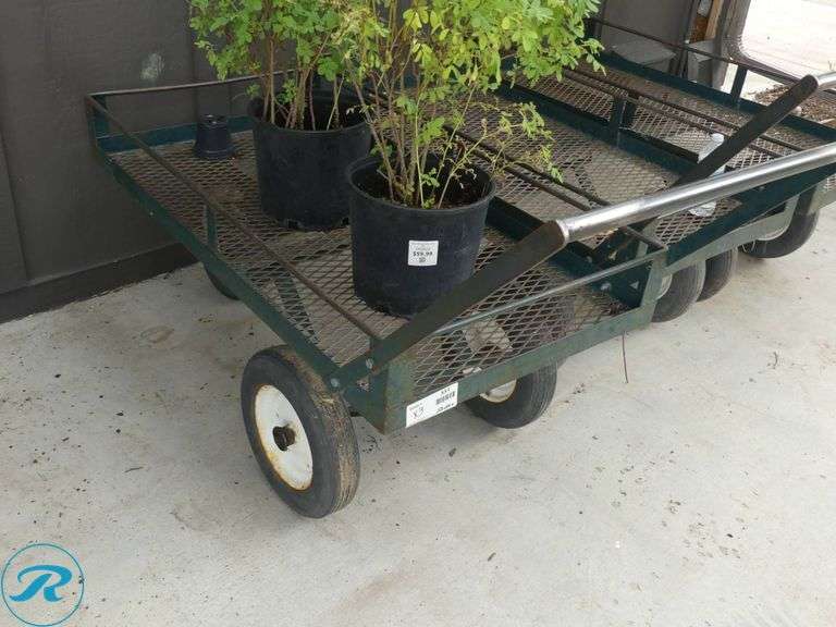(3) 3-Wheel Nursery Carts (Plants Not Included) - Roller Auctions
