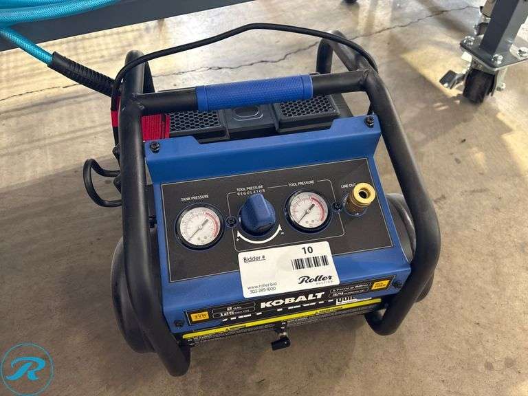 Kobalt Quiet Tech 2-Gallon Oil-Free Electric Air Compressor (1.7 SCFM @ 90 PSI) - Roller Auctions