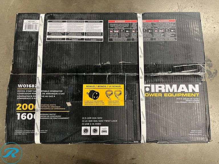 Firman 1600W Running / 2000W Peak Gasoline Powered Inverter Generator - New - Roller Auctions