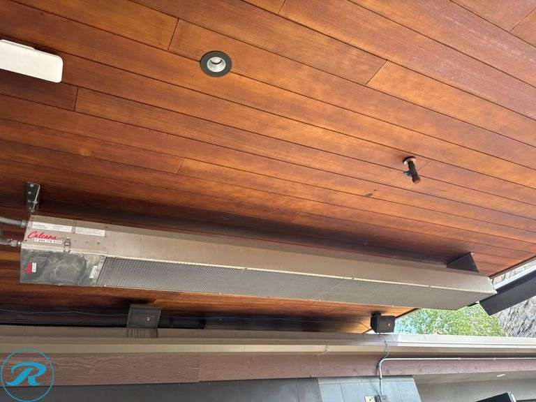 Calcana High-Output Patio Heaters; (4) 10’ and (4) 4’, Ceiling-Mounted Gas Units - Roller Auctions