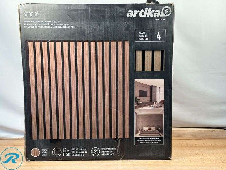 Artika Sonolok Sound-Absorbing Slatted Panel Kit - New - Roller Auctions