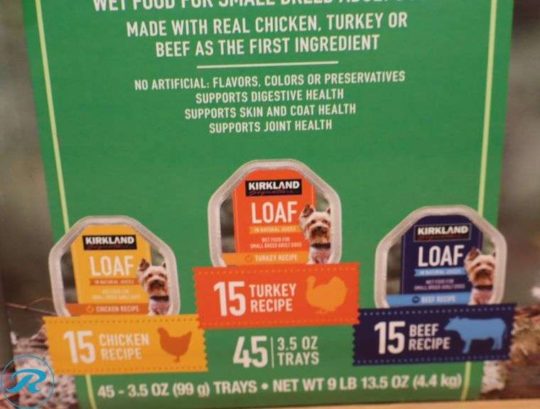 Kirkland Signature Loaf Wet Dog Food Variety Pack, 3.5 oz, 45-count - New - -Previously Opened - Missing a Few - Roller Auctions
