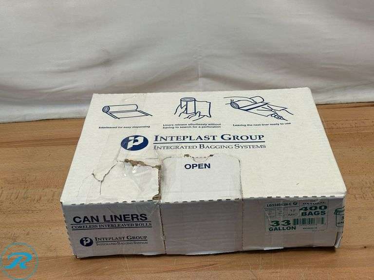 Inteplast Group High-Density Can Liner 33 x 40, 33 Gallon- New/ Missing Some - Roller Auctions