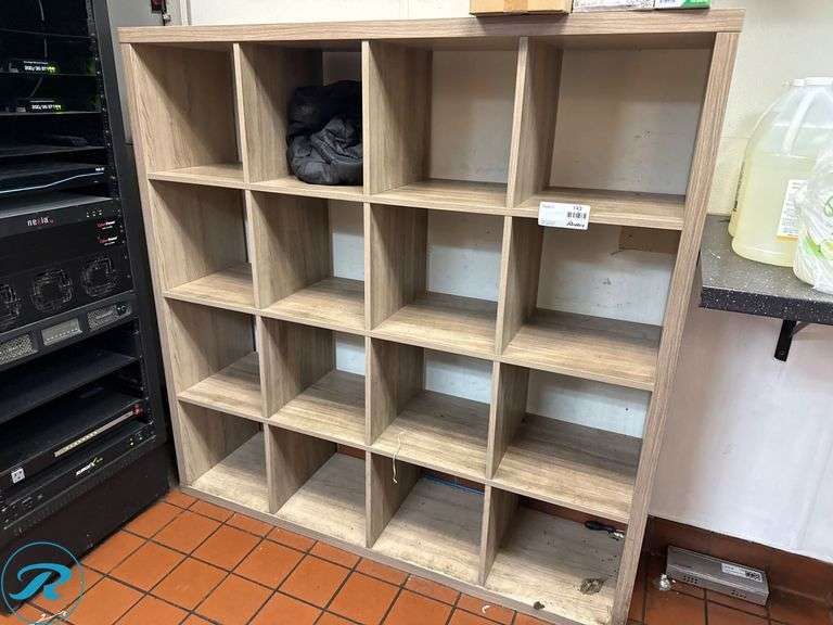 Wooden Cubby Storage Unit with 16 Compartments - Roller Auctions