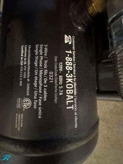 Kobalt Quiet Tech 2-Gallon Oil-Free Electric Air Compressor (1.7 SCFM @ 90 PSI) - Roller Auctions
