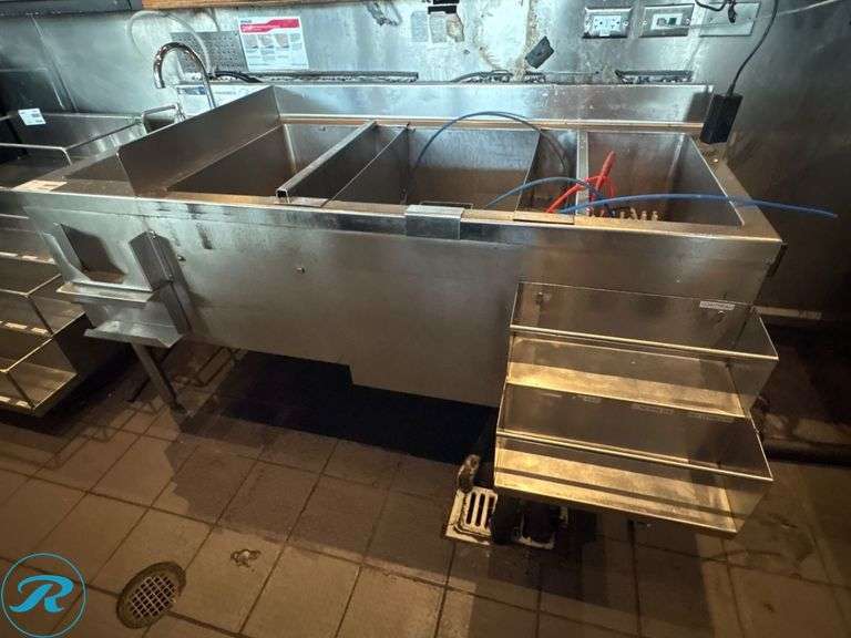 Service Well With Cold Plate and Hand Sink, 60” x 25” x 30” - Roller Auctions