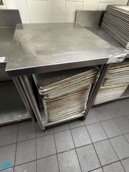 Stainless Steel Worktable with Casters, 30” x 24” x 37”H - Roller Auctions