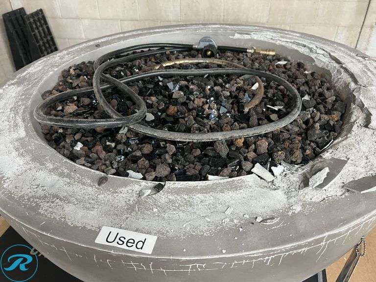 Bond Faux Concrete Gas Fire Bowl Pit - Used/Damaged - Roller Auctions
