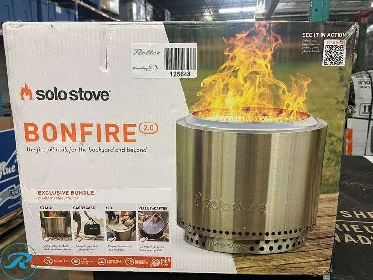 Solo Stove Bonfire 2.0 Essential Bundle with Pellet Adapter - New - Roller Auctions