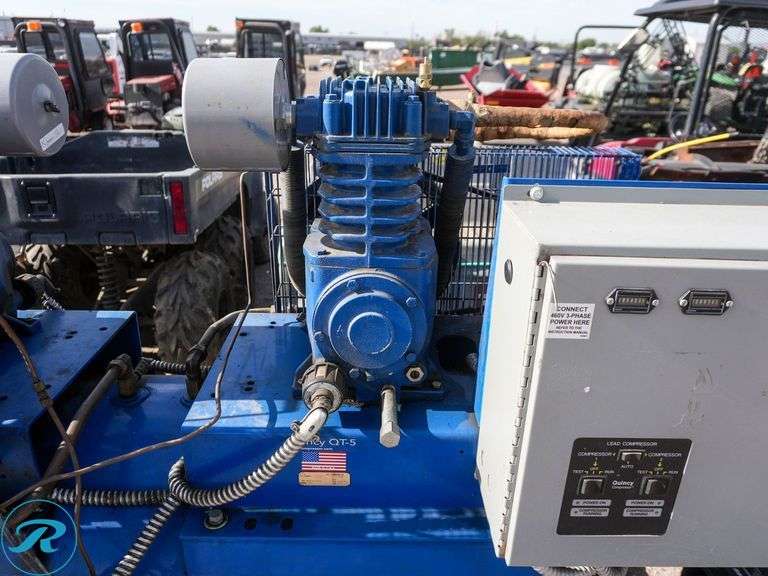 2012 Quincy QT5 Dual Compressor W/QPNC 15 Refrigerated Air Dryer - Roller Auctions