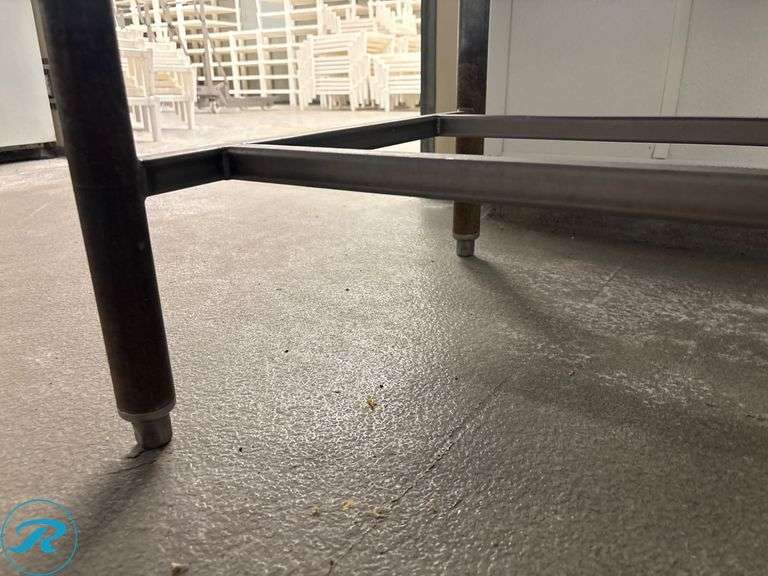 Stainless Steel Work Table with Metal Frame, 72” x 30” x 36” - Roller Auctions