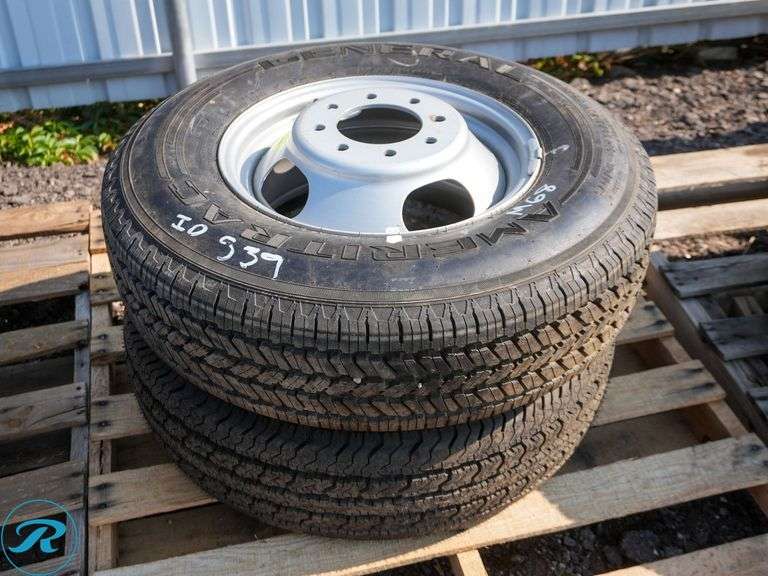 (2) 2005 General AmeriTrac Tires with Rims, 215/85R16