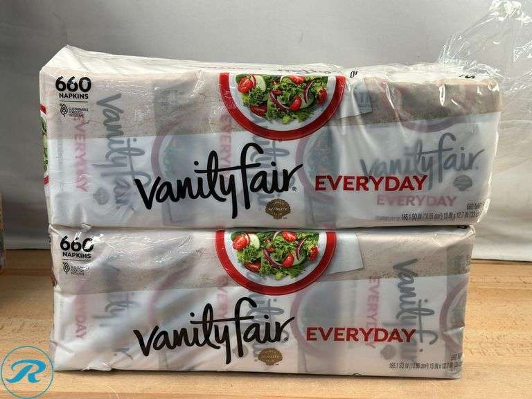 Kleenex Facial Tissue, 2-Ply, Flat Box, 230 Tissues, 10 ct- New; (2) Vanity Fair Everyday Napkin, 2-Ply, 110-count, 6-pack- New - Roller Auctions