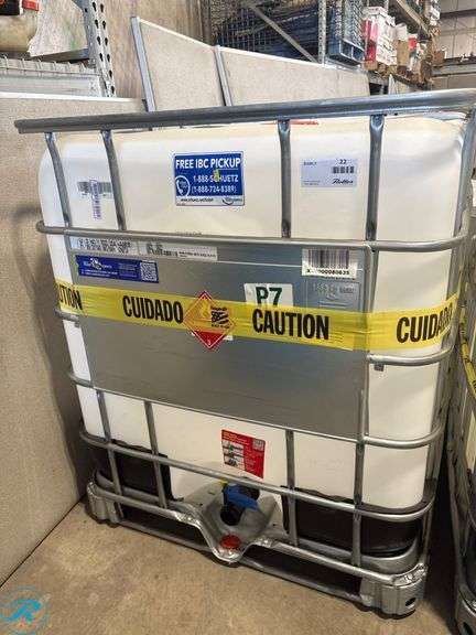 Schuetz Ecobulk Recobulk IBC Tote With Metal Cage and Valve System