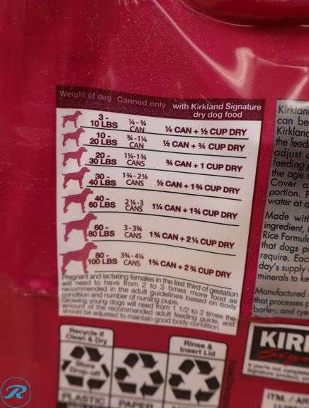 Kirkland Signature Canned Dog Food, 13.2 oz, 24-count - New - Missing One Can - Roller Auctions